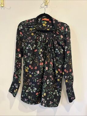 Altuzarra Silk Floral Top Sz S